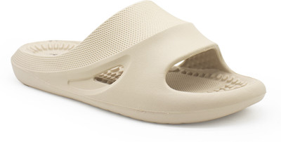 action Men Lightweight Comfortable Cushioned Stylish Slides(Beige , 7)