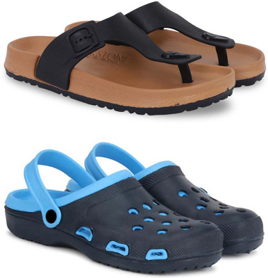 Pampy Angel Men Slippers(Beige, Blue , 7)