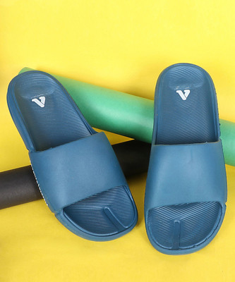 Aqualite Men Anti-Skid Slides(Blue , 9)