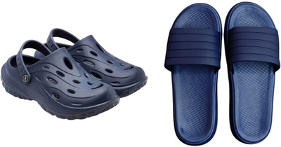 BLIBBERS Men Slides(Navy, Blue , 9)