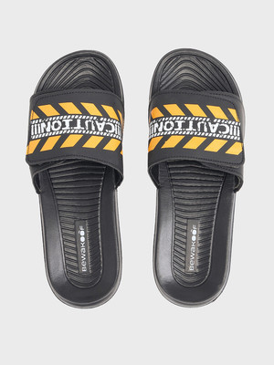 BEWAKOOF Men Slides(Black , 10)