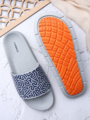 Trenz Men Slides(Grey, Navy , 8)