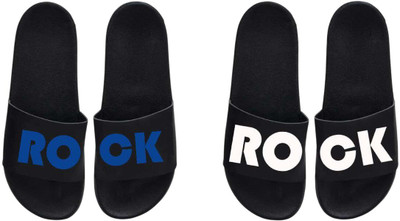 nvisan Men Slides(Blue, White, Black , 7)