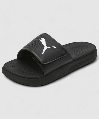 PUMA Men Slides(Black , 6)