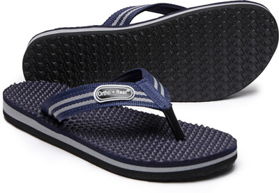 Ortho + Rest Men Extra Soft Slippers, Doctor Orthopedic Gents Chappal Footwear For Home Daily Use Flip Flops(Blue , 9)