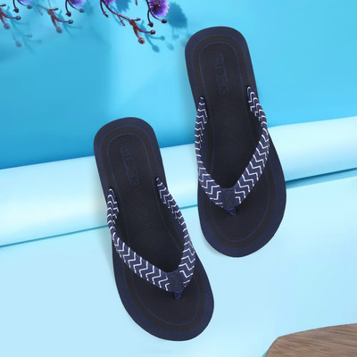 CIBEK Women Flip Flops(Navy , 5)