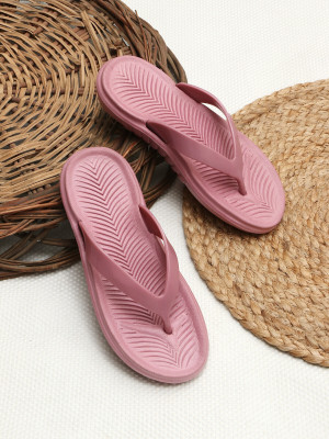 TAFFRAL Women Trending Stylish Lightweight Comfort Slipper Flip Flops(Purple , 7)