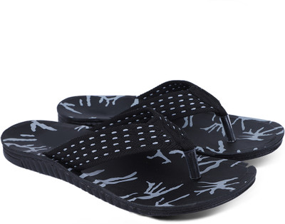 Fabbmate Men Flip Flops(Black , 6)