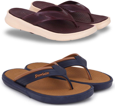 KAPYANSH Men Slippers(Maroon, Brown , 9)