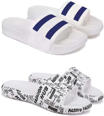 DRACKFOOT Men Slides(White , 10)