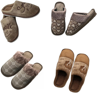 Mahi Enterprises Men Flip Flops(Brown, Beige, Beige, Brown , 6)
