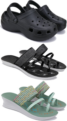 BERSACHE Women Slippers(Multicolor , 8)