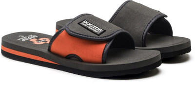 asian Men Doctor Orthopedic Cushion Lightweight Anti-Slip Slides Slides(Grey, Orange , 10)