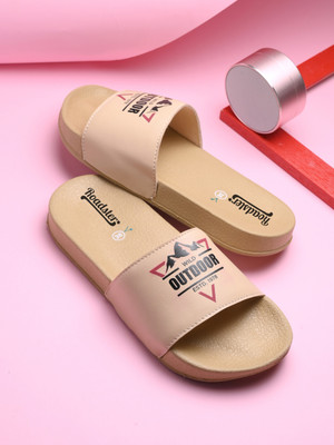Roadster Women Slides(Beige , 6)