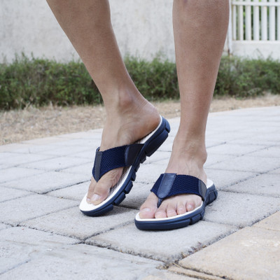 BIG FOX Men Alphabounce-9 Comfortable | Ultra-Light |Water-Resistant Flip Flops(Blue , 7)