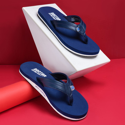 DOCTOR EXTRA SOFT Men Flip Flops(Navy , 8)