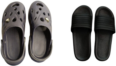 BLIBBERS Men Slides(Black, Black , 8)