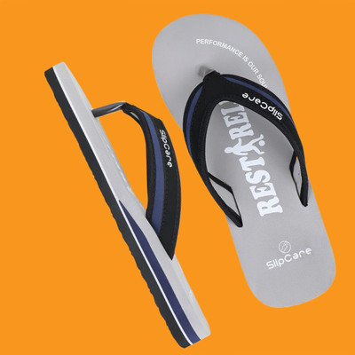 SLIPCARE Men Dr House Men's Stylish Ortho Care Relax Slipper Orthopedic Diabetic Soft Doctor Flip Flops(Grey , 10)