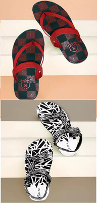 KANEGGYE Men Flip Flops(Multicolor , 8)