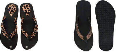 BOOMBEAUTY Women Flip Flops(Multicolor , 3)