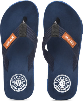 Stepsoft Men Flip Flops(Blue , 7)
