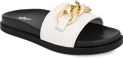 Roadster Women Slides(White , 6)