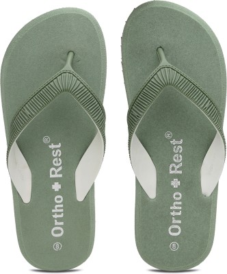 Ortho + Rest Women Flip Flops(Green , 9)