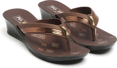 RRIDDERS Women Slippers(Brown , 7)