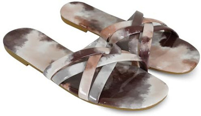 kalbellia Women Slippers(Brown , 9)