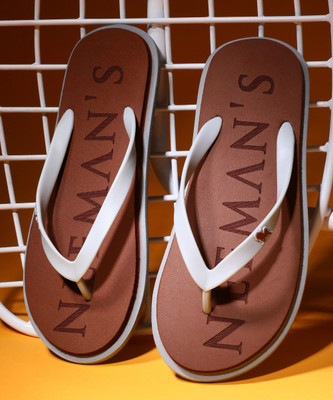 Neemans Men Flip Flops(Brown, Grey , 11)
