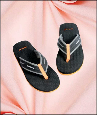 SHIKAJU Men Flip Flops(Black , 7)