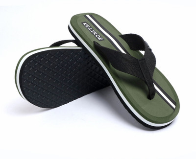 KETIKOE Men Flip Flops(Green , 7)