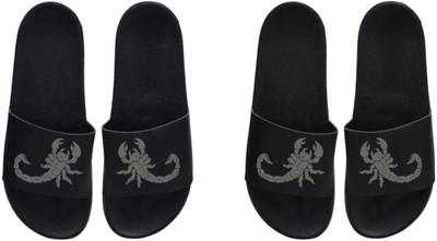 nvisan Men Slides(Grey, Black , 10)