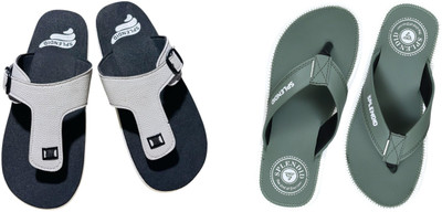Splendid Enterprises Men Slippers(Green, Black, Grey , 9)