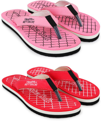 WALKUM Women Slippers(Multicolor , 6)