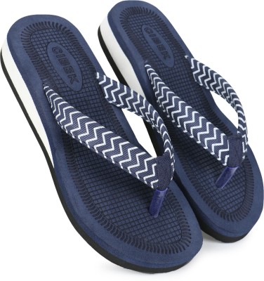 CIBEK Women Flip Flops(Navy , 6)