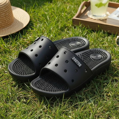 DOCTOR EXTRA SOFT Men Slides(Black , 8)