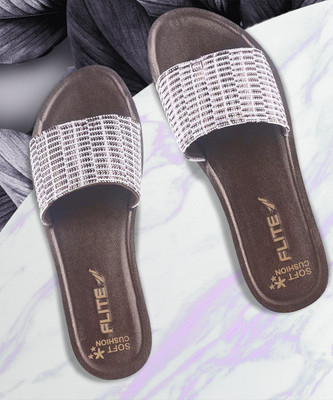 FLITE Women Slides(Brown , 6)