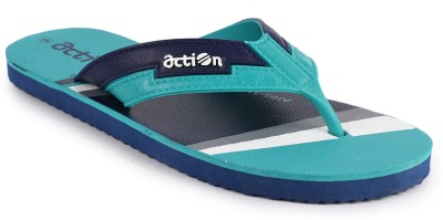 ACTION MILANO Men Flip Flops(Green , 9)