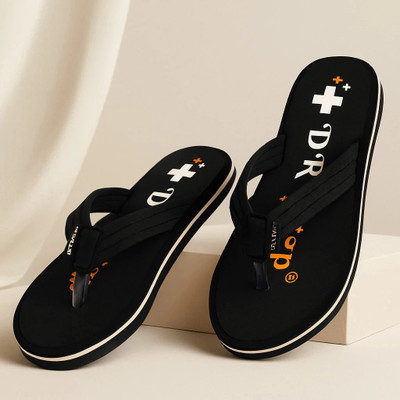 DR STTEP Men Slippers(Black , 8)