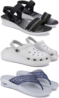 Pennen Women Flip Flops(Grey , 8)