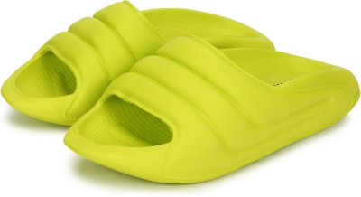 yoho Women Dolphy Women Soft Slides Slipper With Mild Acupressure | Comfortable, Stylish Slides(Green , 6)