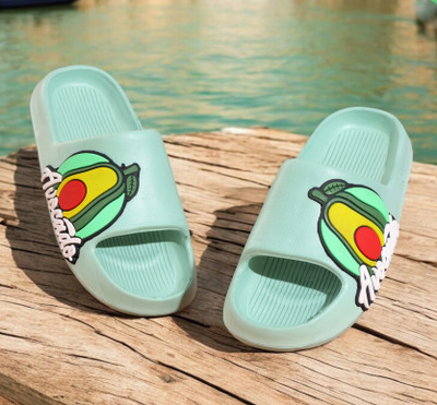 Pampy Angel Women Women Classic, Lightweight, Ultra cushion, Trendy Flipflops, Slipper, Slides Slides(Green , 8)