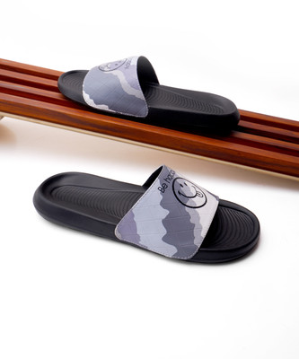 Shoe Mate Men Slides(Black , 8)