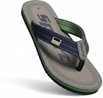 LOX Men Slippers(Green, Blue , 8)