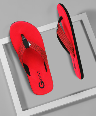 G Best Men Flip Flops(Red , 7)