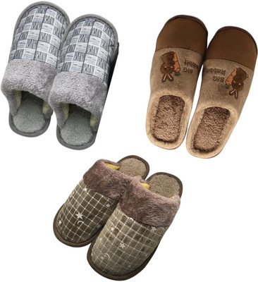 Mahi Enterprises Men Flip Flops(Grey, Brown, Brown , 10)