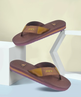 Sparx Men Flip Flops(Brown , 7)