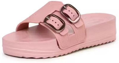Skyultra Women Flip Flops(Pink , 7)