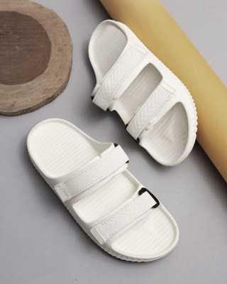 TAFFRAL Men Slides(White , 8)